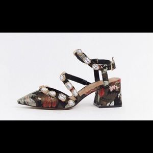 ASOS crystal detail block heel. Sz UK 7 US 9